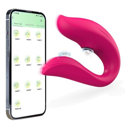 Vibrador de Casal com Pulsação Controle por APP